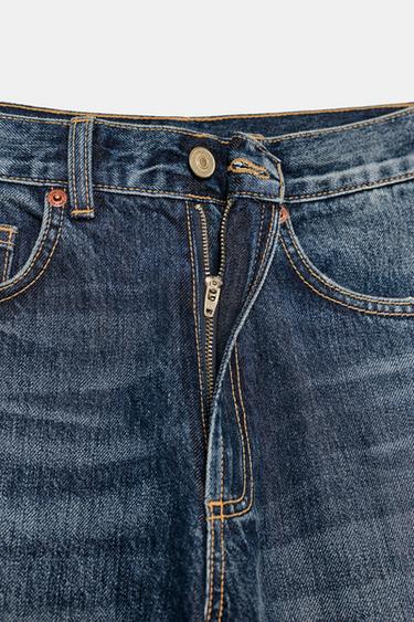 TRF WIDE-LEG HIGH-WAIST FULL LENGTH JEANS - Navy blue by Zara - Image 7