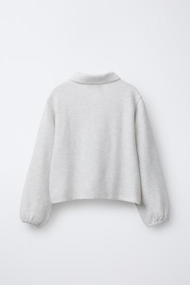 SOFT-TOUCH FAUX PEARL POLO SHIRT - Ecru by Zara - Image 1