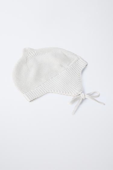 PURL KNIT BONNET - Blue / Grey by Zara - Image 2