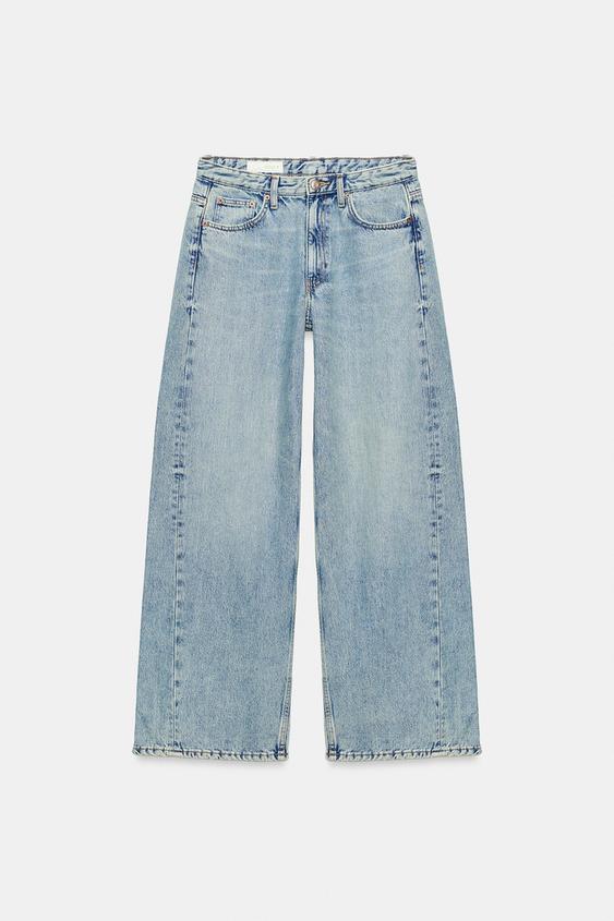 JEANS TRF WIDE LEG TIRO MEDIO - Azul de Zara - Imagen 0