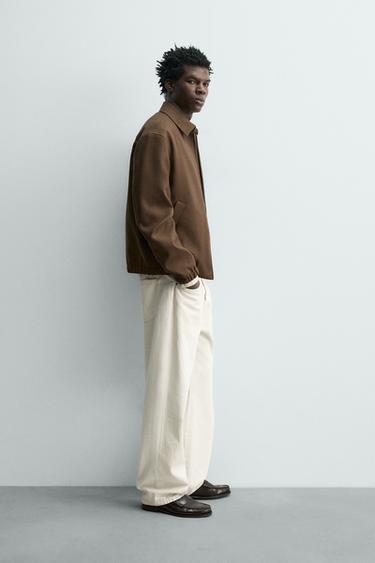 100% WOOL REGULAR FIT JACKET - Brown by Zara - Image 3
