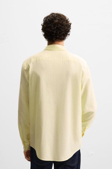 REGULAR FIT SHIRT - Light yellow by Zara - Image 2