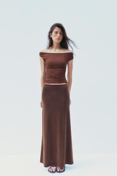 TWISTED STRAP TOP - Chocolate by Zara - Image 0