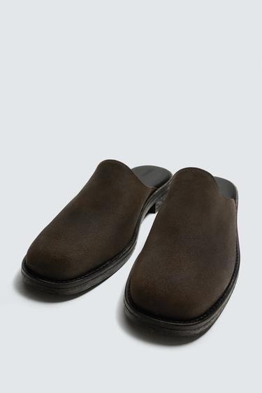SABOTS CUIR - Marron de Zara - Image 1