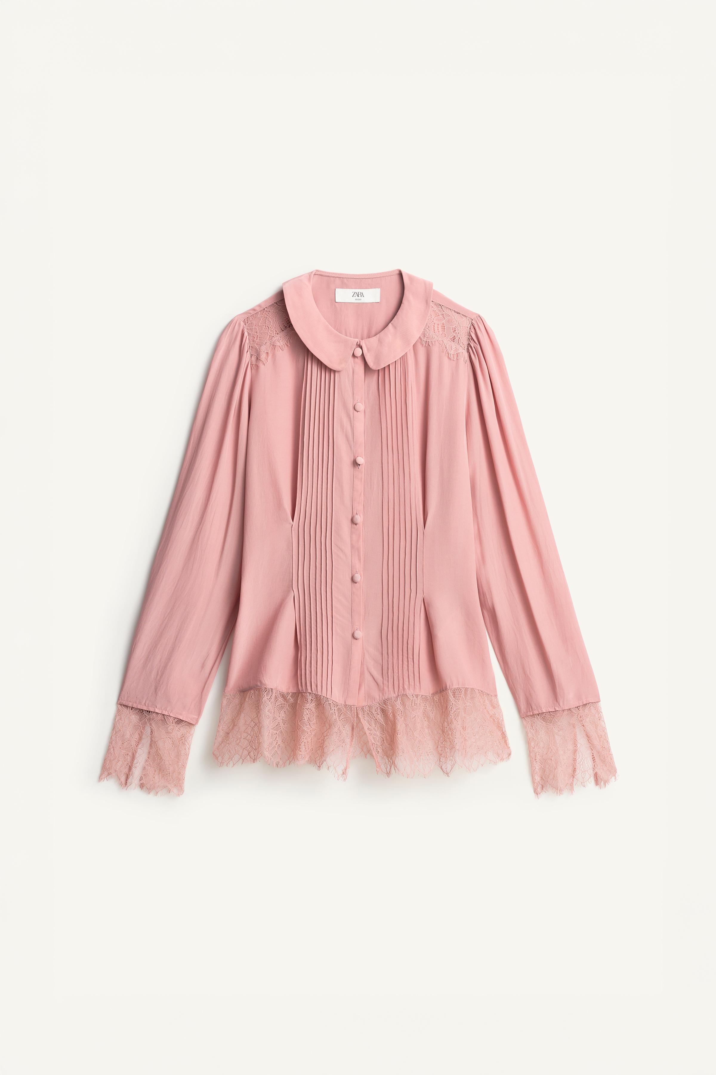 Limited Edition Lace Pleated Shirt by Zara