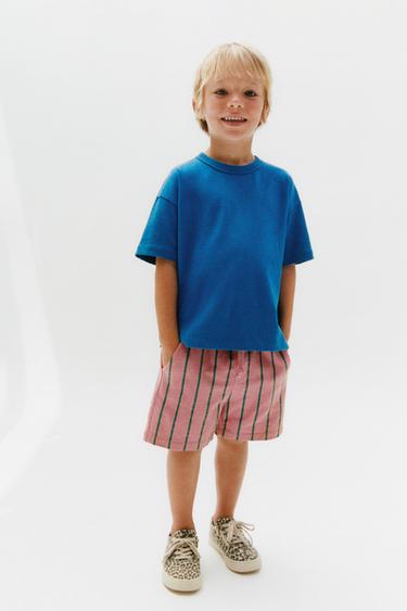 Zara STRIPED SHORTS - Pastel pink - Image 0