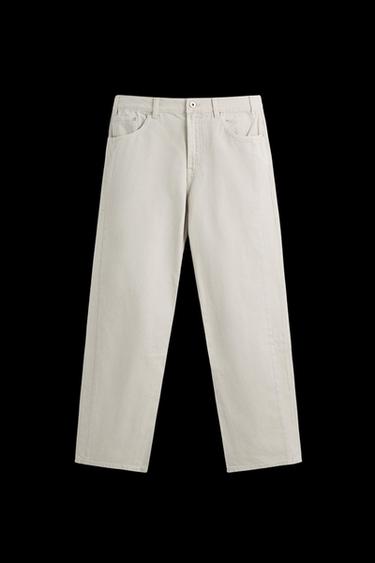 JEANS STRAIGHT FIT RELAXED - Cremefarben von Zara - Bild 0