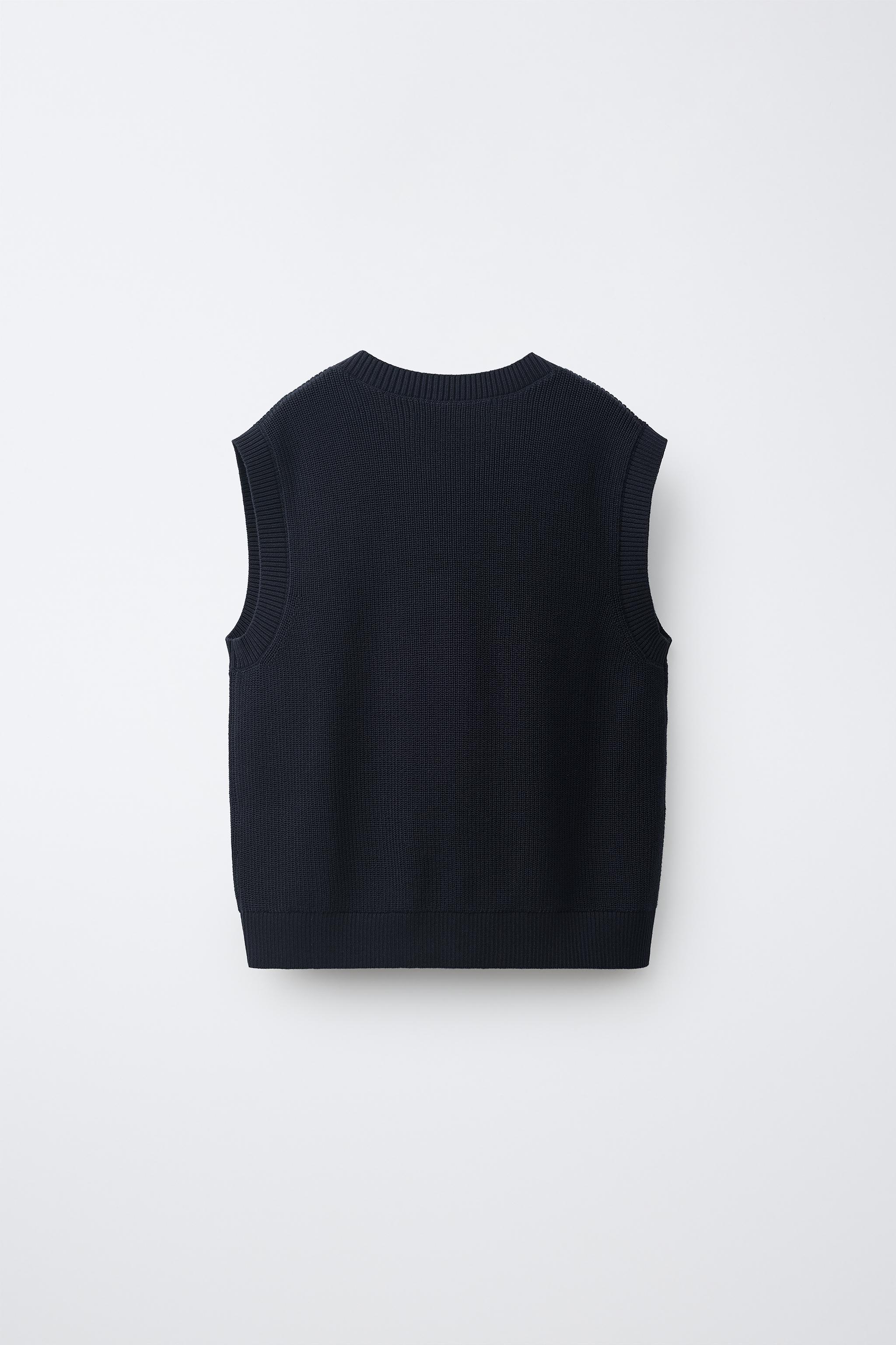 KNIT VEST - Navy blue | ZARA United States