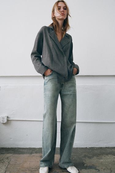 قميص مربعات ZW COLLECTION - أسود / أبيض الخاص بـ Zara - صورة 0