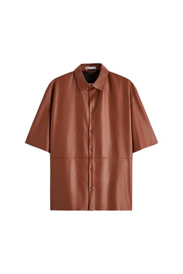 FAUX LEATHER SHIRT