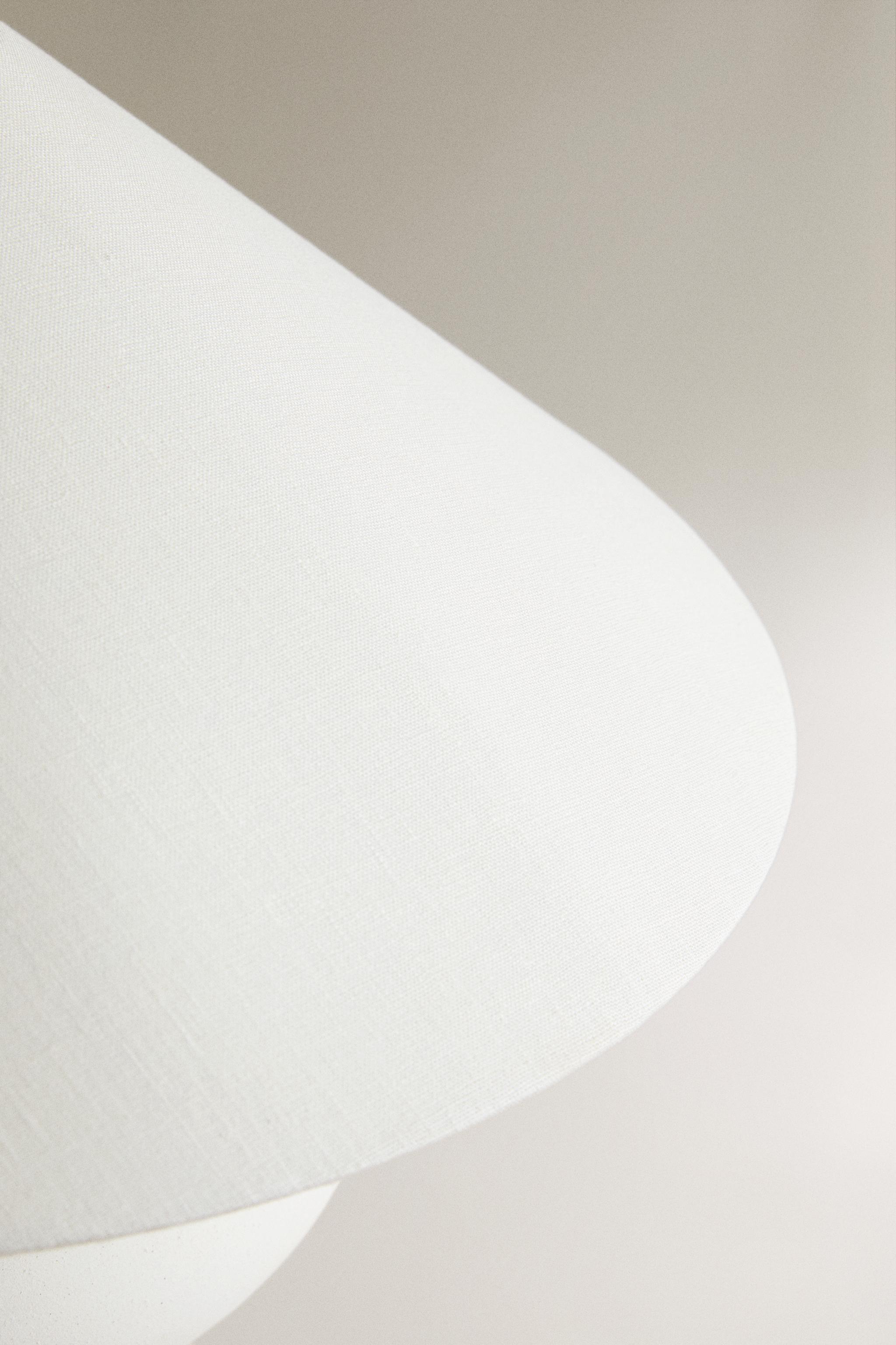 STONEWARE AND LINEN TABLE LAMP
