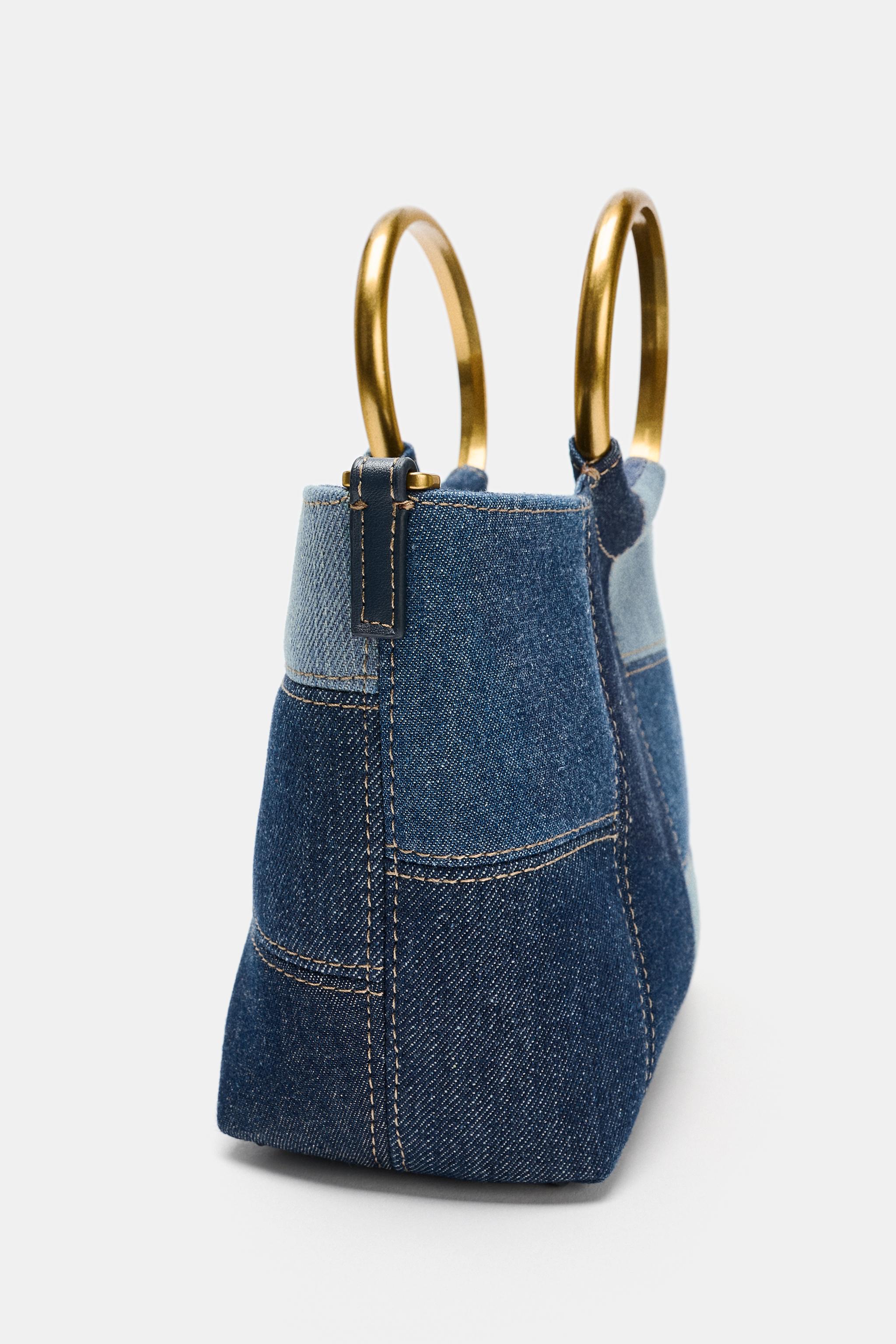 MINI SHOULDER BAG PATCHWORK - Azul-denim | ZARA Brasil