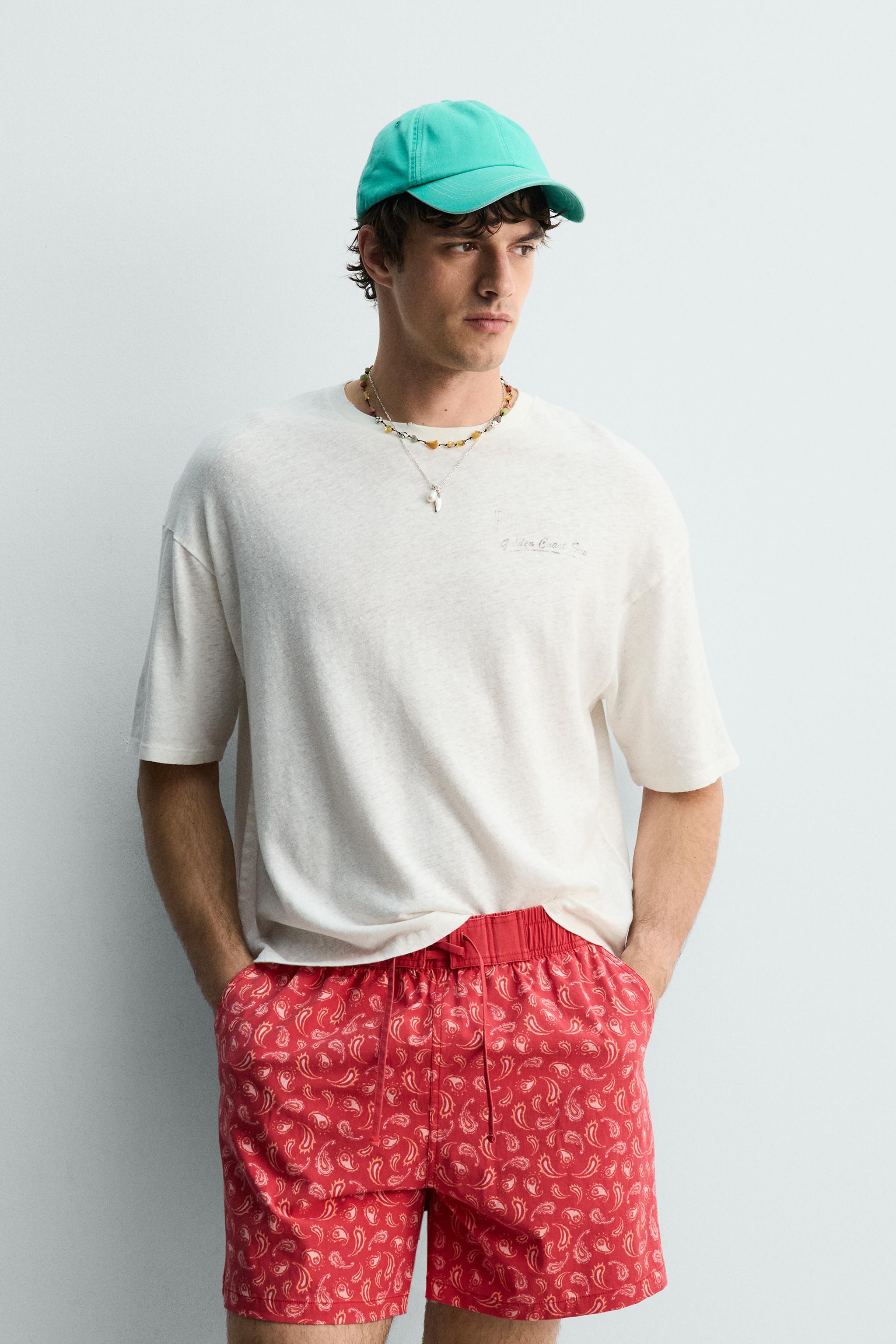WASHED COTTON - LINEN FLORIDA T-SHIRT - White | ZARA United States