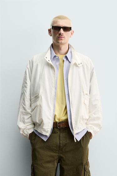 RELAXED FIT TECHNICAL JACKET - Ecru by Zara