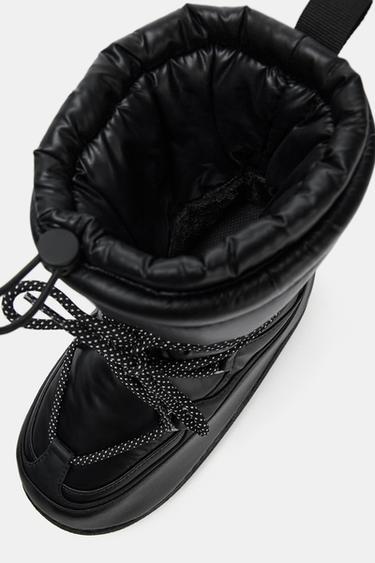 BOTTINES MATELASSÉES EFFET MÉTALLISÉ SKI COLLECTION - Noir de Zara - Image 6