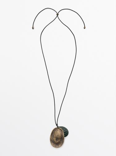 Zara Almond pendant necklace - Golden - Image 0