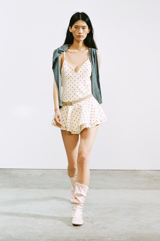 SHORT POLKA DOT JUMPSUIT DRESS