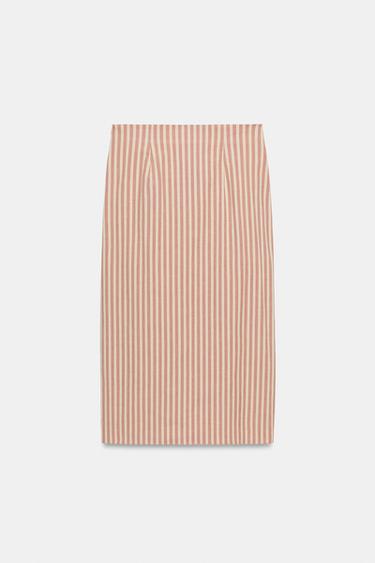 JUPE DRAPÉE À RAYURES ZW COLLECTION - Multicolore de Zara - Image 5