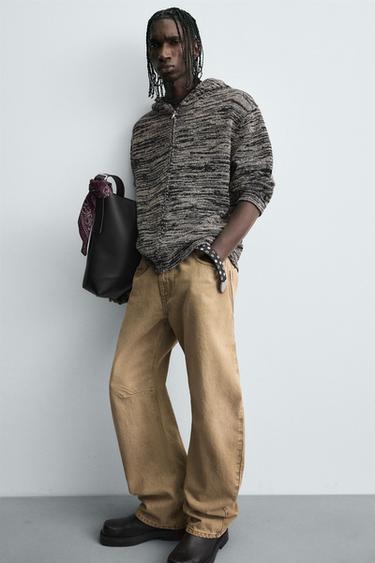 GILET EN MAILLE À CAPUCHE - Noir de Zara - Image 4