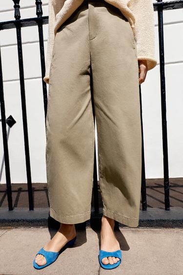 OBJEMNÉ KALHOTY CULOTTES - Písková od Zara