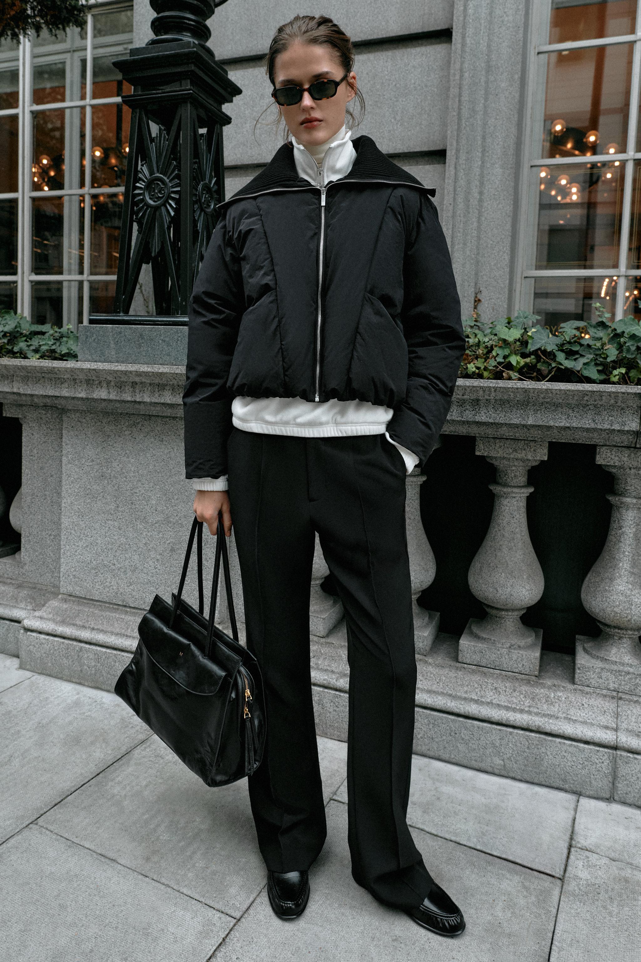 Combined Oversized Quilted Jacket by Zara
