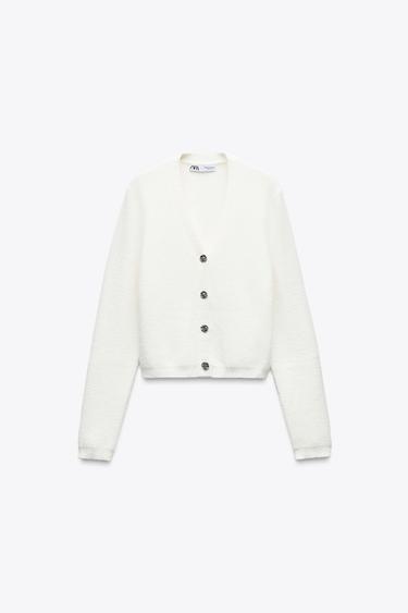 GILET EN MAILLE DOUX AU TOUCHER - Blanc de Zara - Image 2