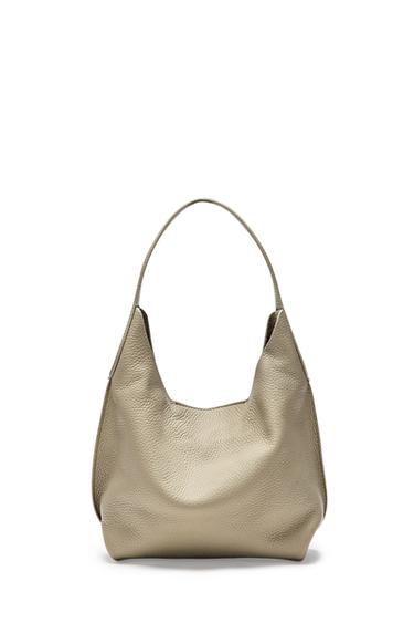 Bolso mini de hombro piel napa - Negro oro de Zara
