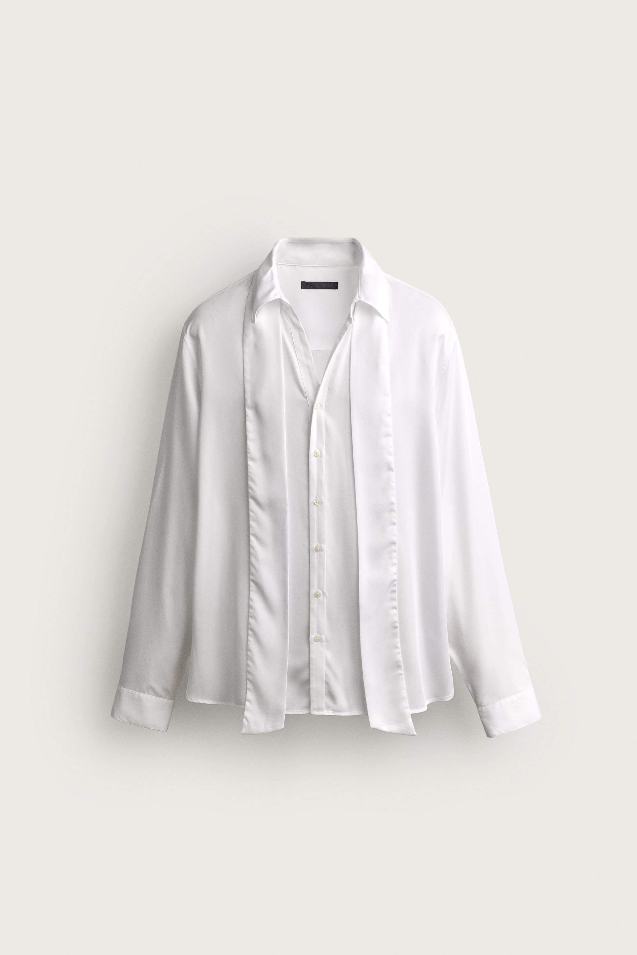 CHEMISE RELAXED FIT FLUIDE À NŒUD