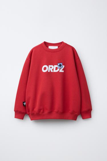LOGO PRINT SWEATSHIRT - Red by Zara - Image 0