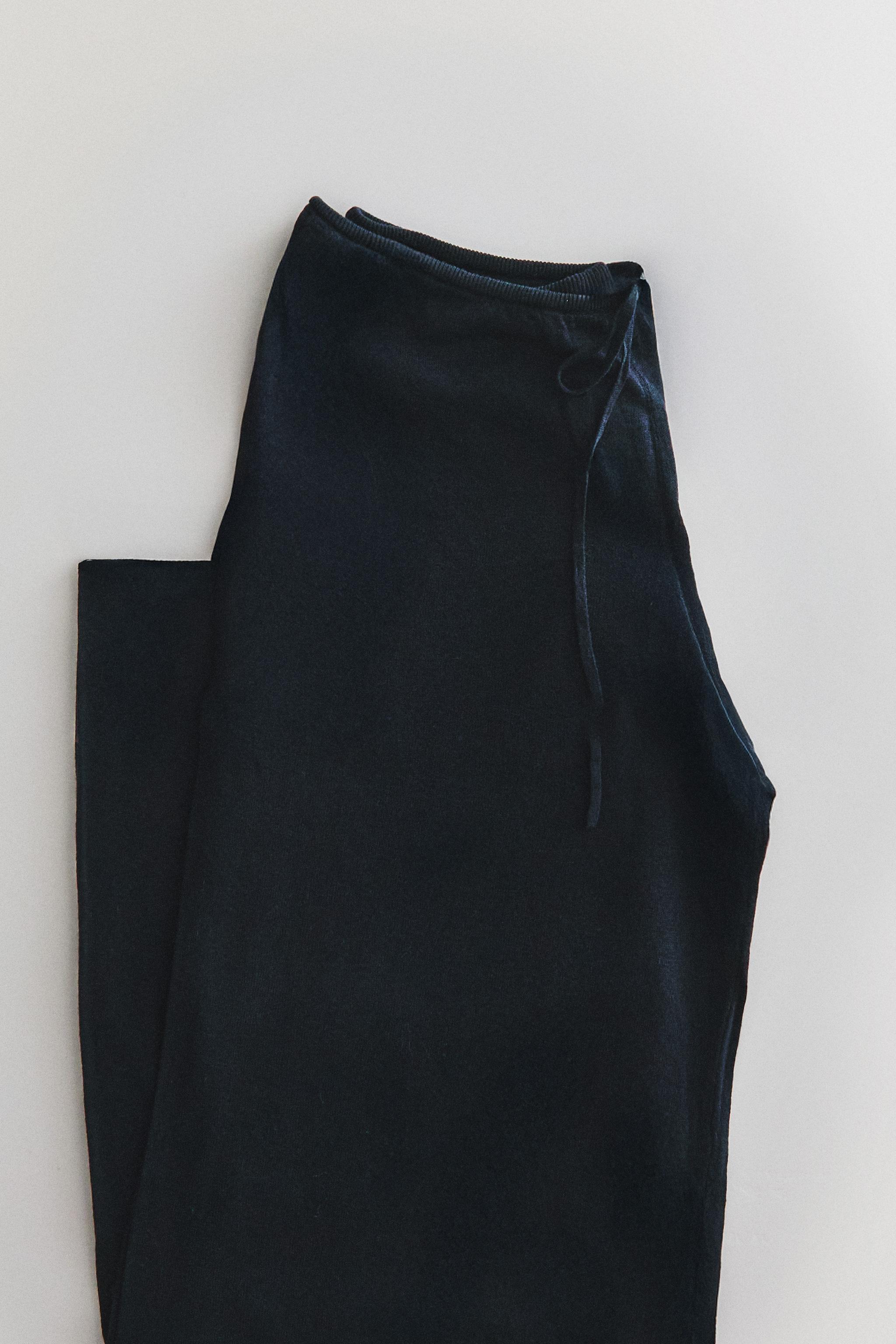 PLAIN WOOL SILK TROUSERS