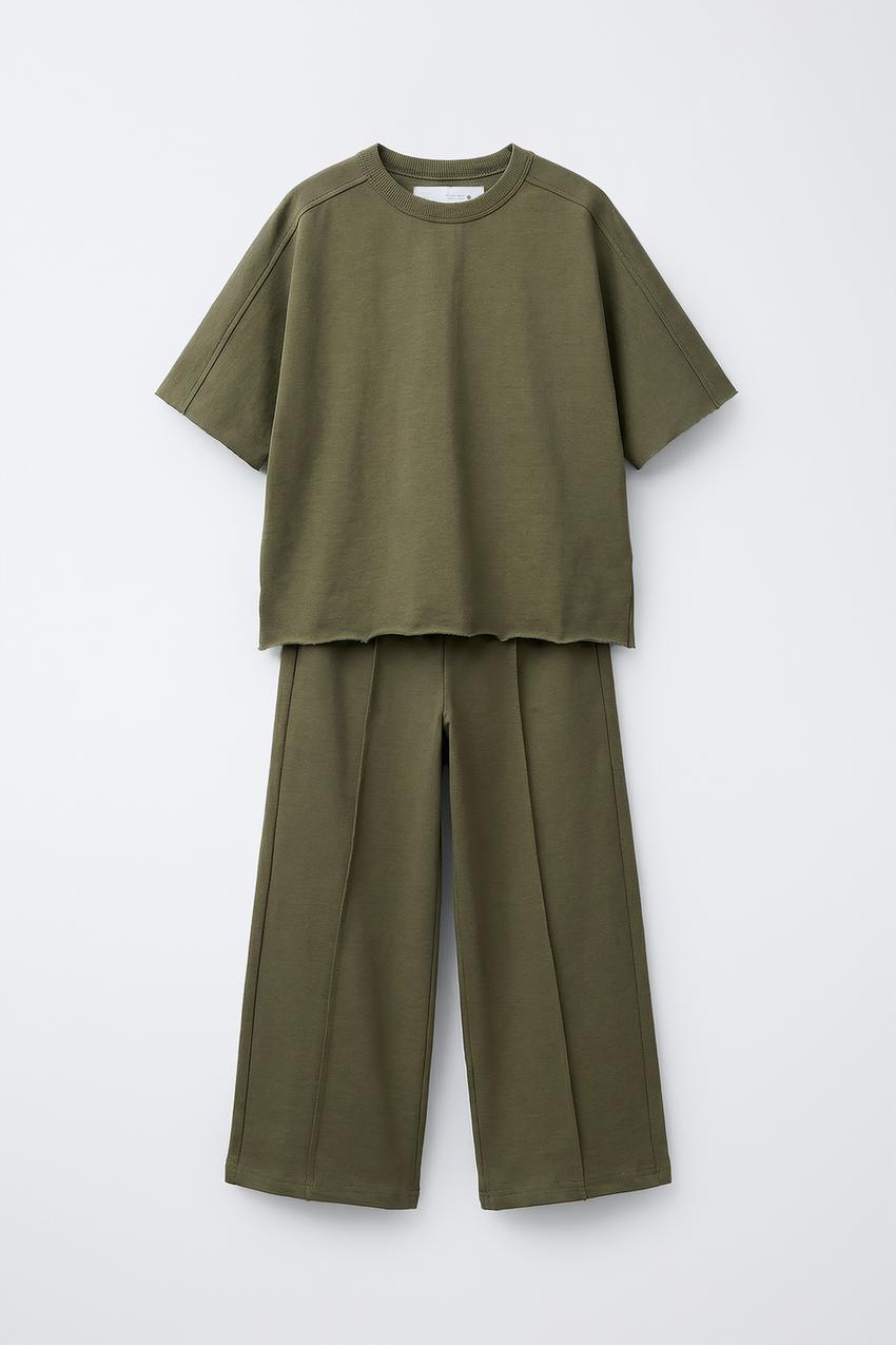HEAVY WEIGHT TOP AND CULOTTES SET - Khaki | ZARA United States display picture 1