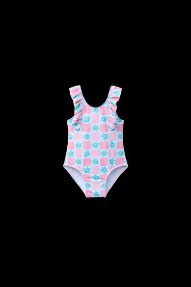 1-6 AÑOS/ BAÑADOR FLORES - Rosa de Zara - Imagen 0