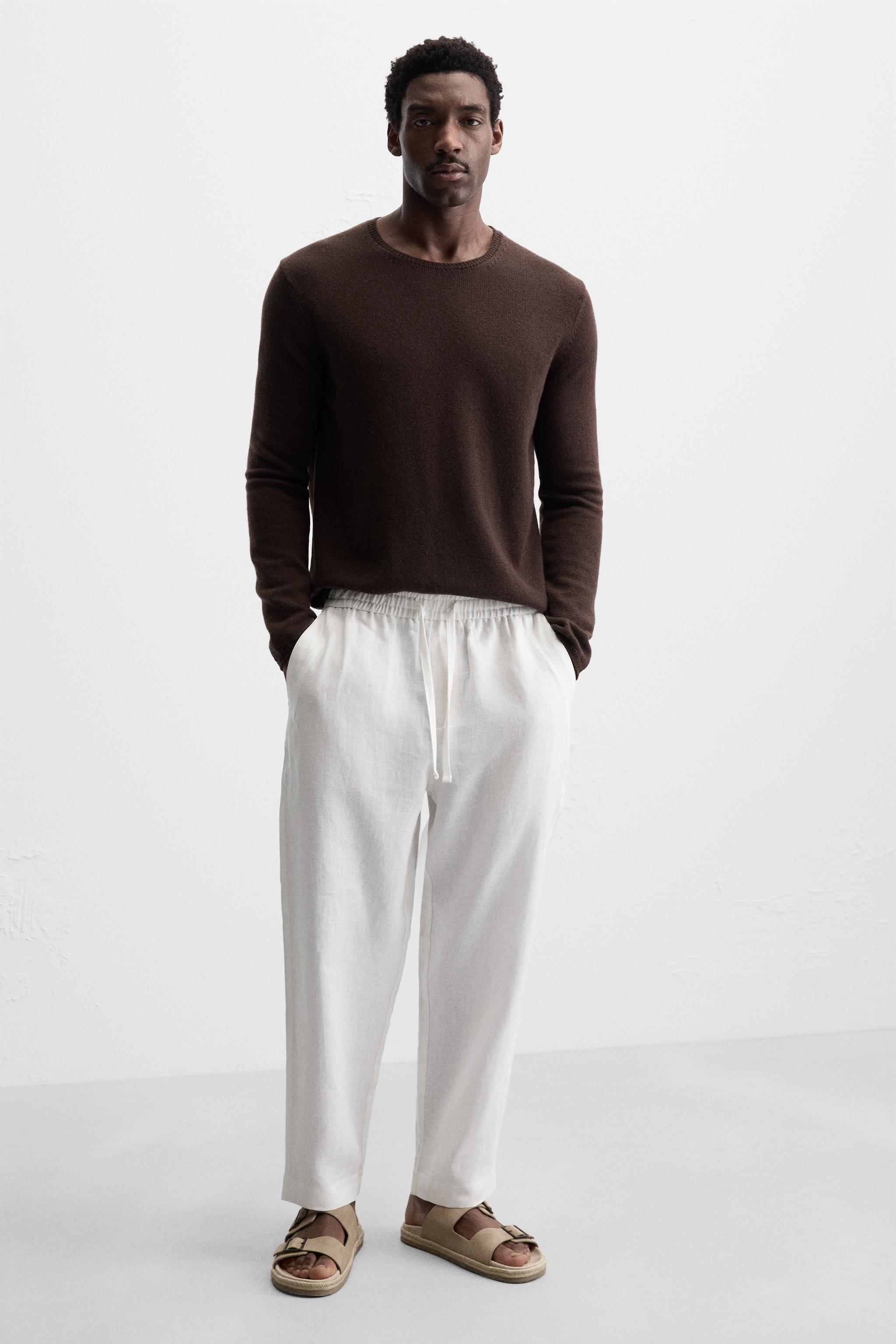 【ZARA】クロスレザーストラップサンダル ブラウン 2709/520/700 クロスストラップ付きフラットレザーサンダル - ブラウン | ZARA