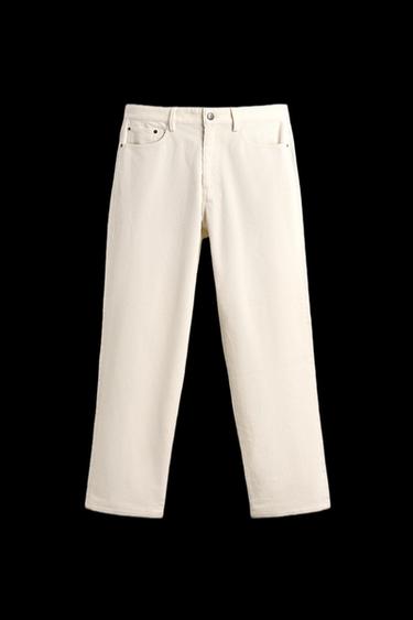 Zara REGULAR FIT CORDUROY PANTS - Oyster-white - Image 0