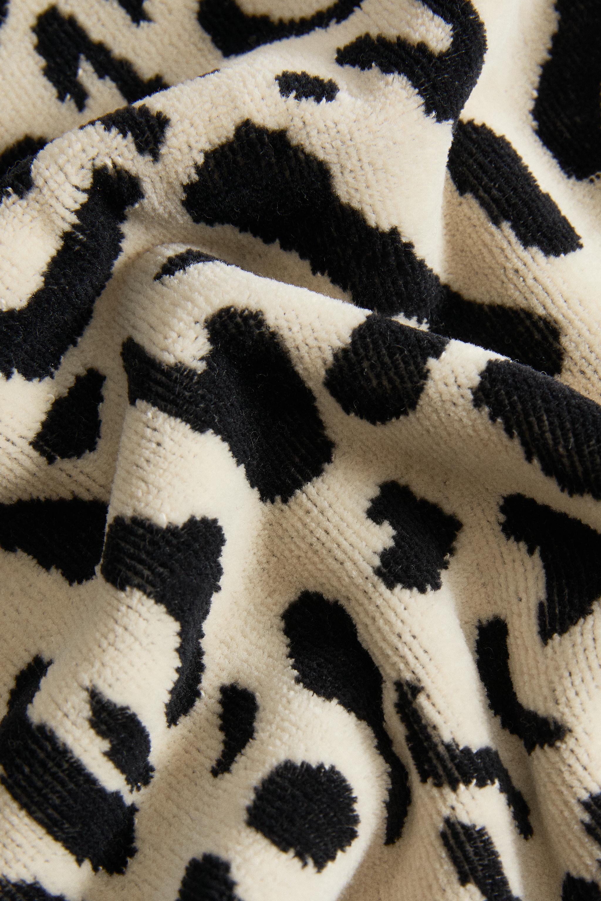 SERVIETTE DE BAIN VELOURS IMPRIMÉ ANIMAL
