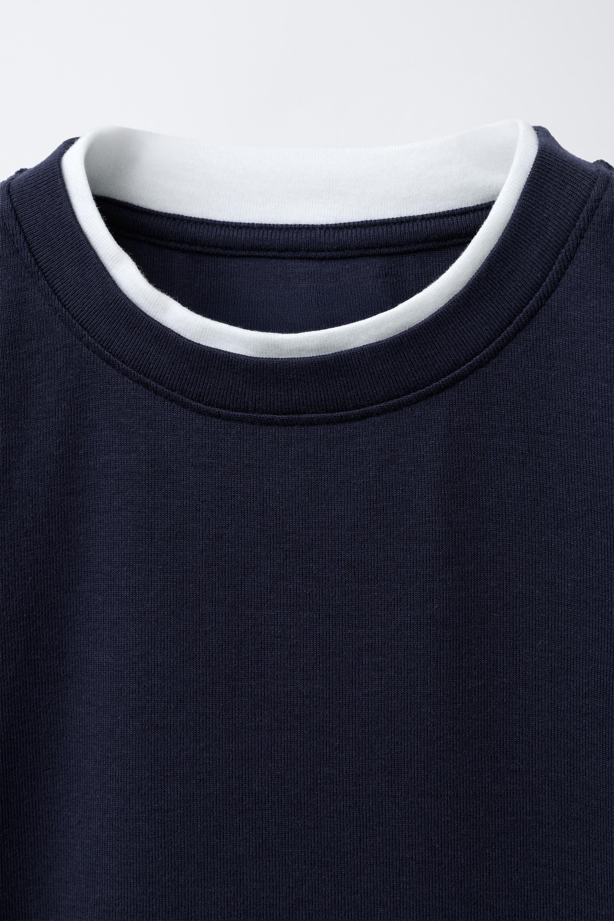DOUBLE NECK T-SHIRT WITH MODAL