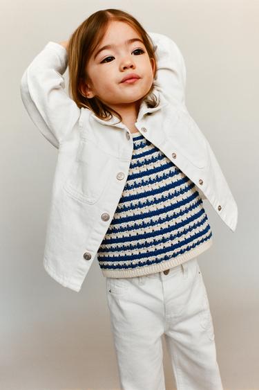 TOP PUNTO RAYAS - Azul eléctrico de Zara