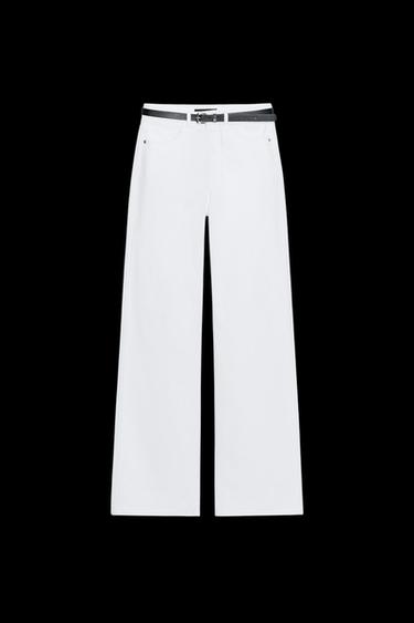 JEANS Z1975 STRAIGHT HIGH-WAIST FULL LENGTH - White by Zara - Image 0