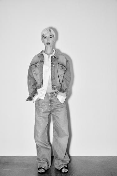 TRF RHINESTONE DENIM JACKET - Blue by Zara - Image 2