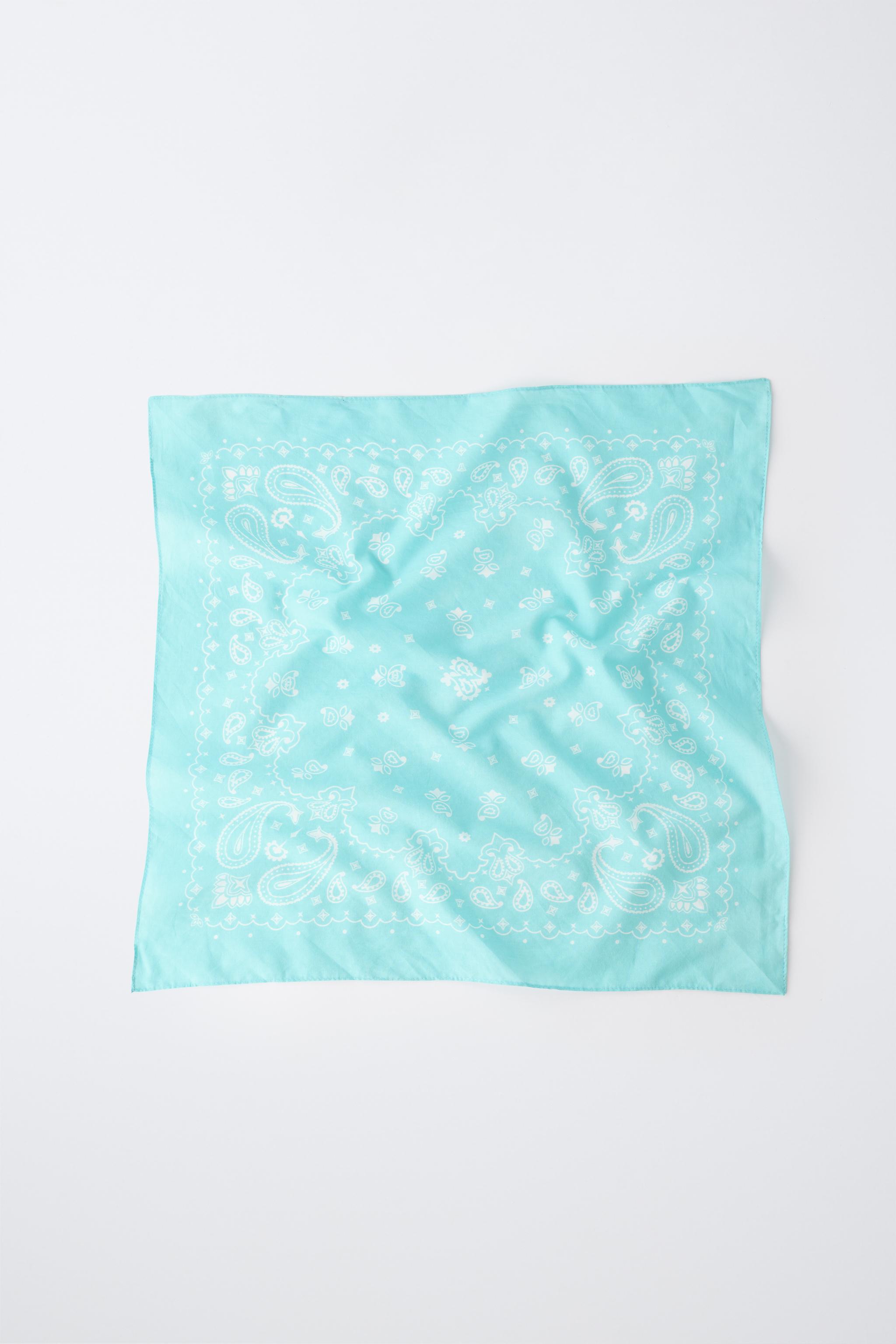 PAISLEY PRINT BANDANA — Turquoise