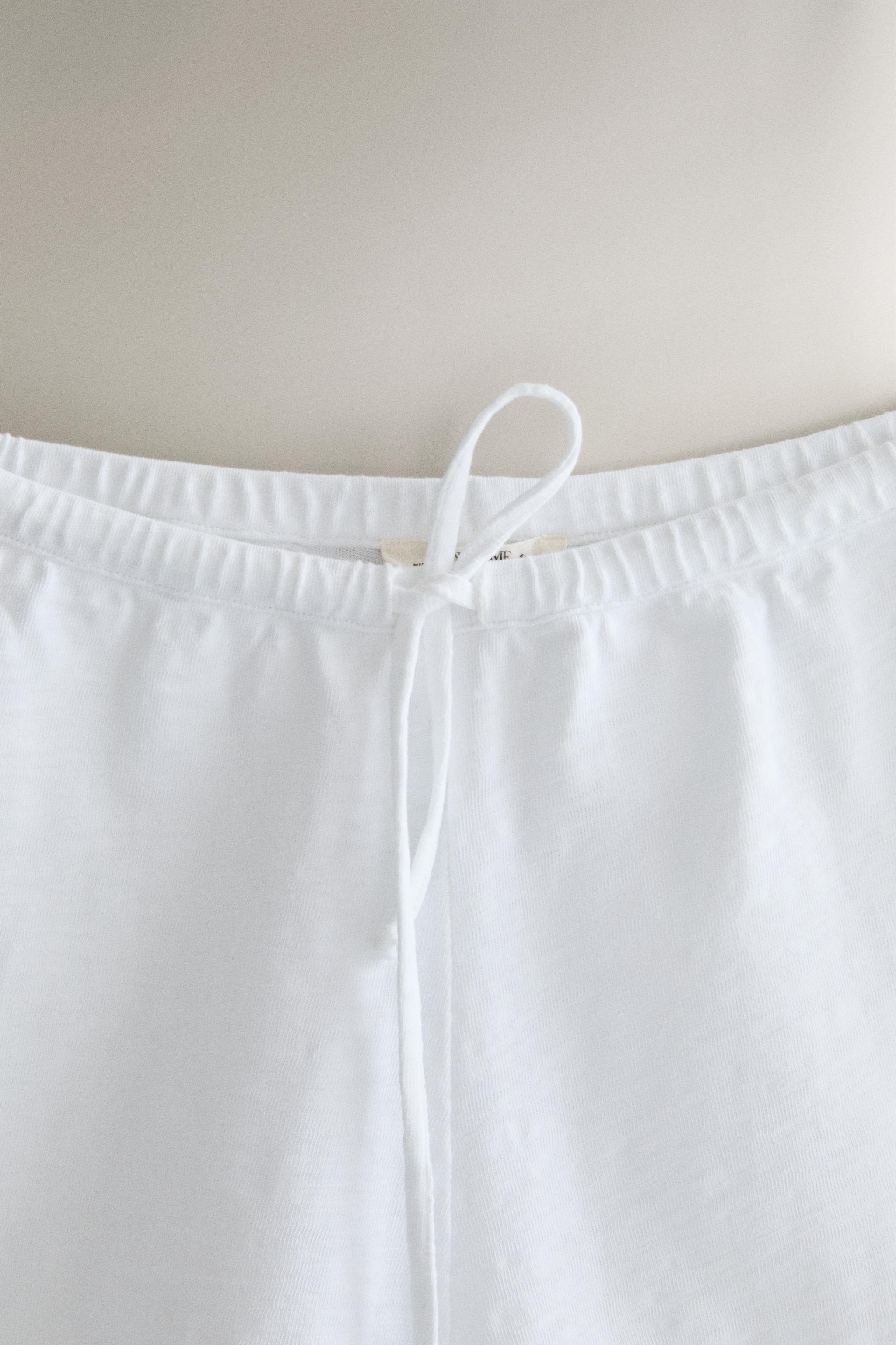 COTTON SHORTS — White