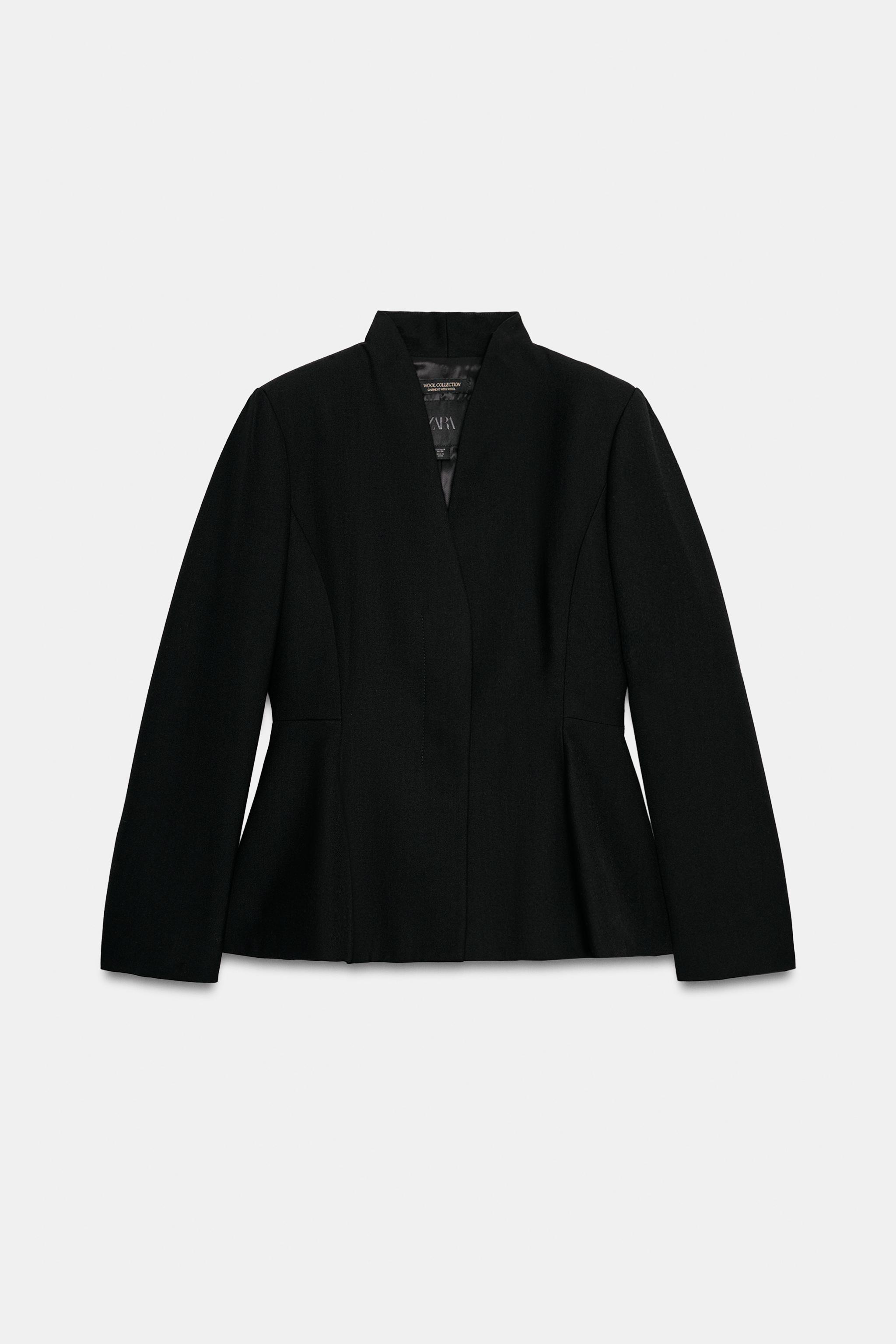 ZW COLLECTION WOOL-BLEND PEPLUM BLAZER