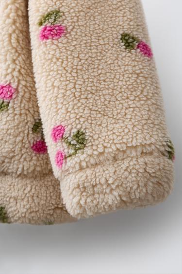 FAUX SHEARLING CHERRY JACKET - Ecru by Zara - Image 5