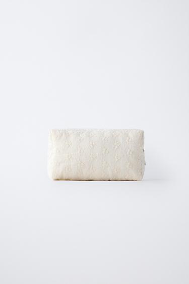 EMBROIDERED FLORAL TOILETRY BAG - Ecru by Zara