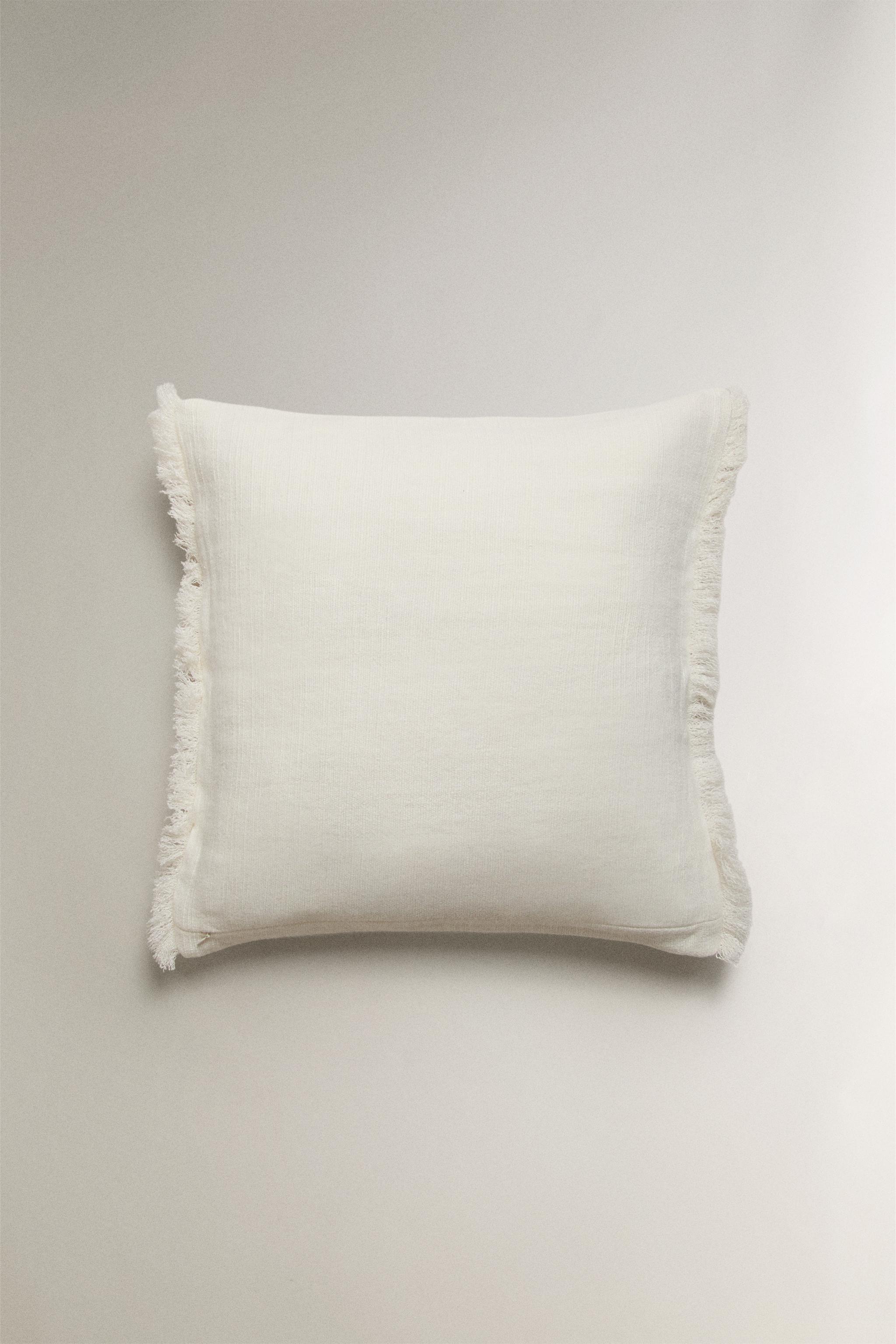 HEAVY LINEN THROW PILLOW COVER