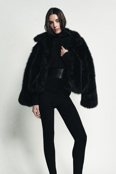 LIMITED EDITION KNIT LEGGINGS - Black by Zara