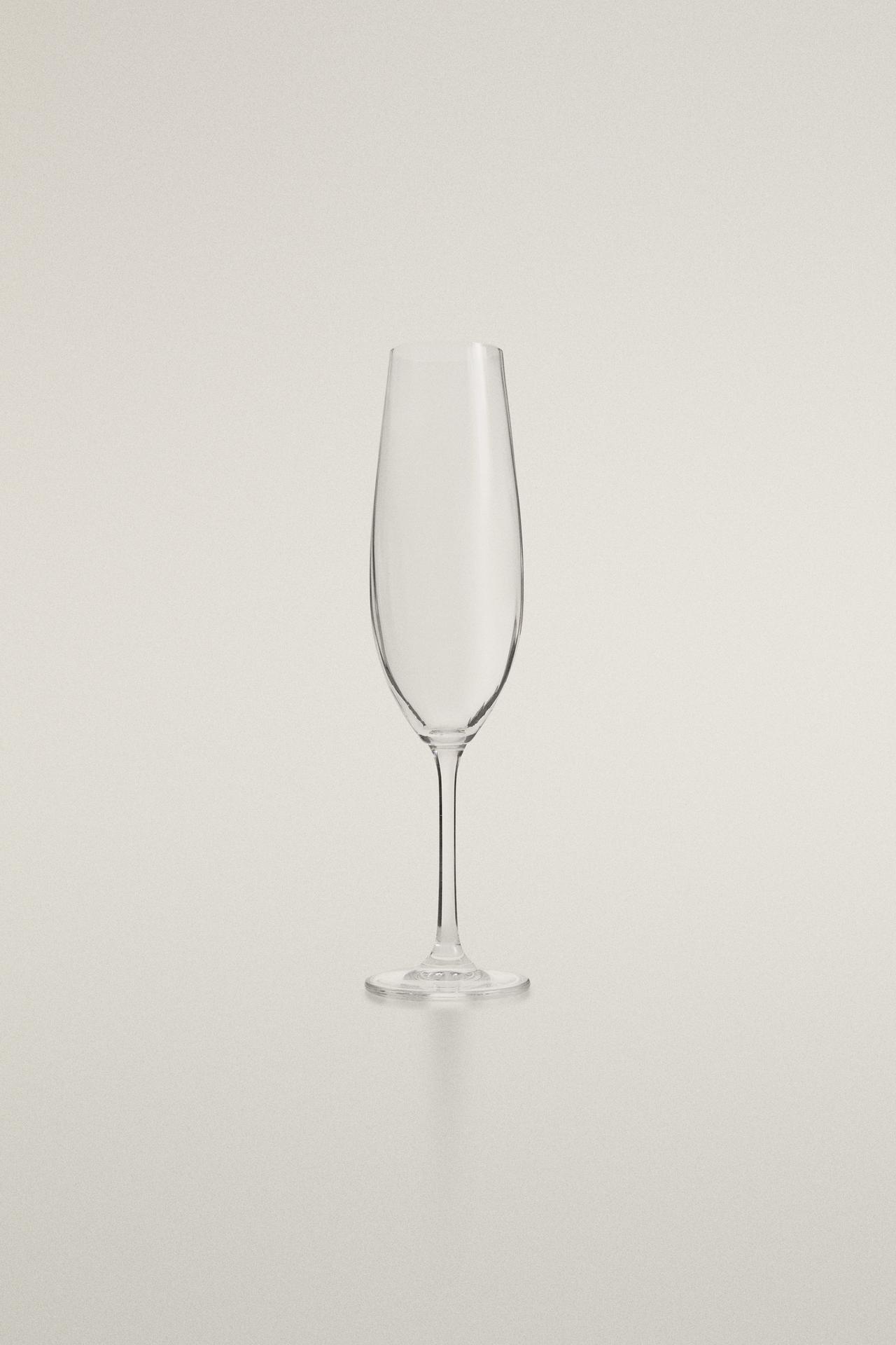 WAVE GLASS FLUTE GLASS — Transparent