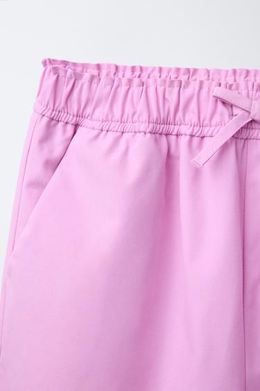 PANTALON DROIT DENTELLE - Rose de Zara - Image 2
