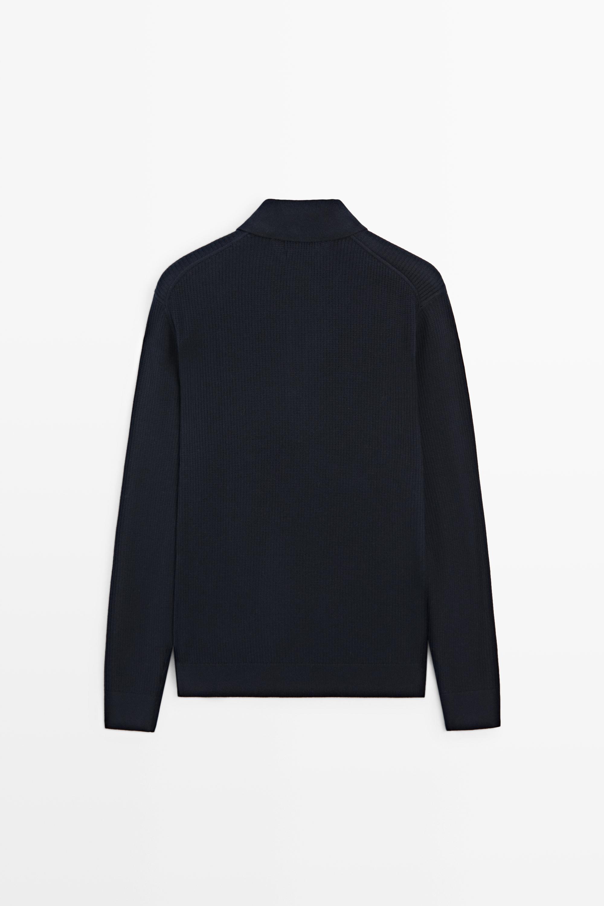 Pull en maille col polo boutonné