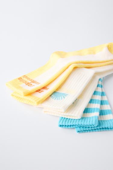 3-PACK OF SUNNY KNEE-HIGH SOCKS - Turquoise by Zara - Image 2
